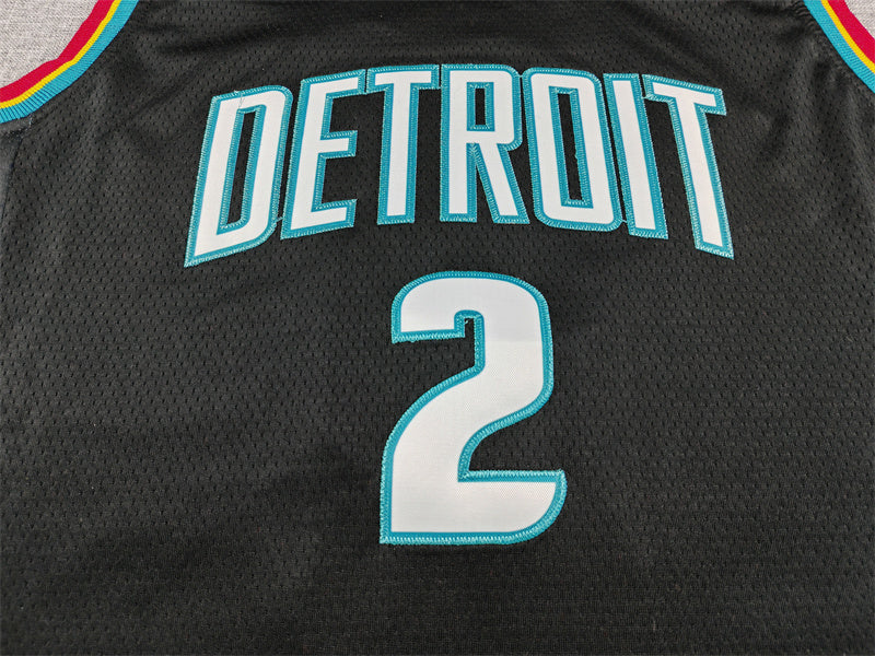 Men's Detroit Pistons Cade Cunningham #2 Charcoal 2025/26 Swingman Jersey - City Edition
