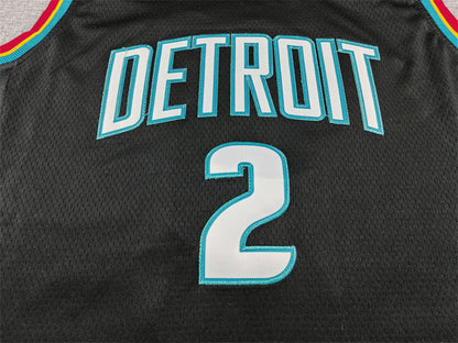 Men's Detroit Pistons Cade Cunningham #2 Charcoal 2025/26 Swingman Jersey - City Edition
