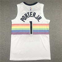 Men's Denver Nuggets Michael Porter Jr. White Swingman Player Jersey1