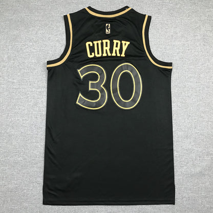 Men's Golden State Warriors Stephen Curry #30 Black Classic Swingman Jersey1