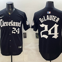 Men's Cleveland Guardians Triston McKenzie #24 Black Replica Player Jersey