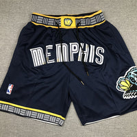 Men's Memphis Grizzlies Navy City Edition Basketball Shorts1