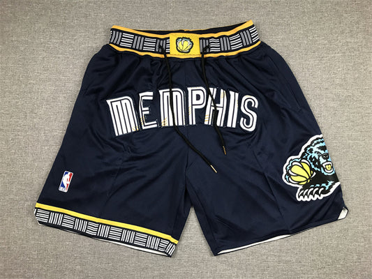 Men's Memphis Grizzlies Navy City Edition Basketball Shorts1