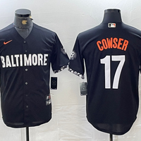 Men's Baltimore Orioles Colton Cowser #17 Black City Connect Replica Player Jersey1