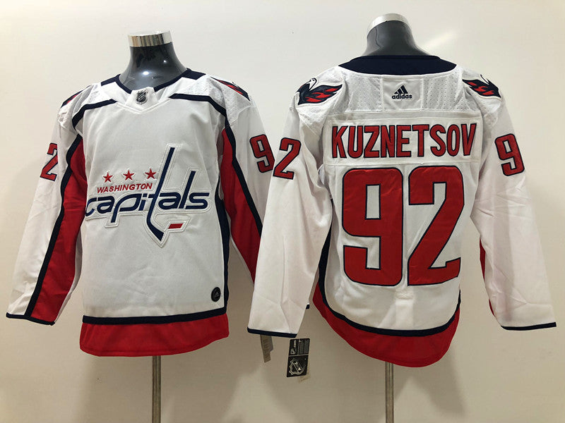 Men's Washington Capitals Evgeny Kuznetsov #92 White Home Breakaway Player Jersey1