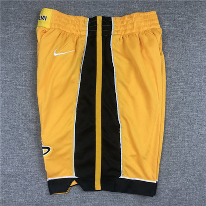 Men's Miami Heat Yellow 2020/21 Earned Edition Basketball Shorts1