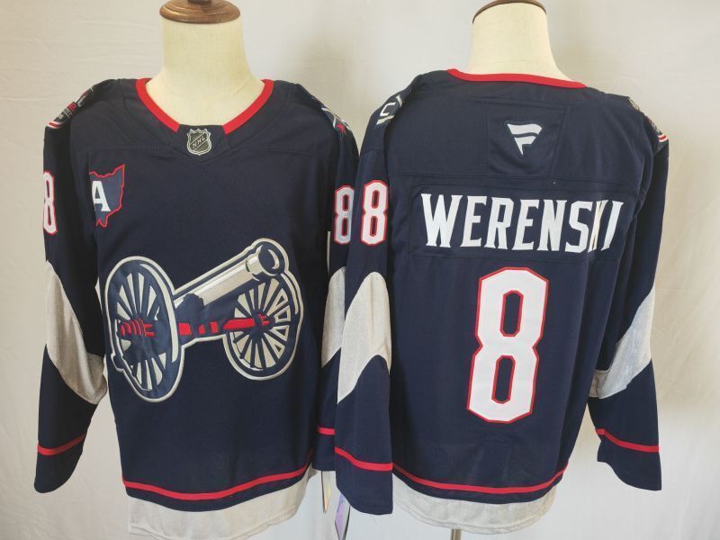Men's Columbus Blue Jackets Zach Werenski #8 Fanatics Navy Jersey