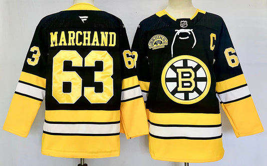 Men's Boston Bruins Brad Marchand #63 Fanatics Black Player Jersey