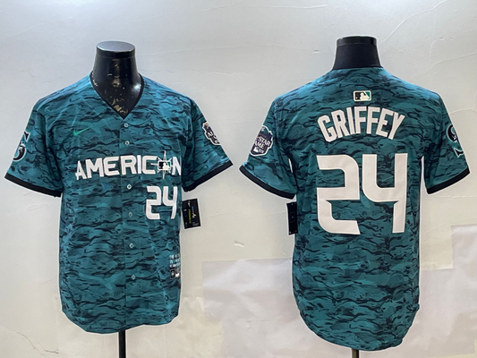 Men's American League Ken Griffey Jr. #24 Teal 2023 MLB All-Star Game Limited Player Jersey1