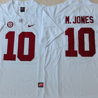 Men's Alabama Crimson Tide Mac Jones #10 White Player Game Jersey