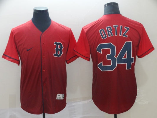 Men's Boston Red Sox David Ortiz #34 Red Fashion Stitched Jersey1