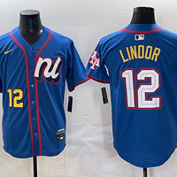 Men's National League Francisco Lindor #12 Blue 2025 All-Star Edition Limited Player Jersey