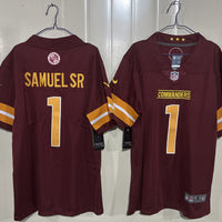 Men's Washington Commanders Deebo Samuel Sr #1 Burgundy Game Player Jersey