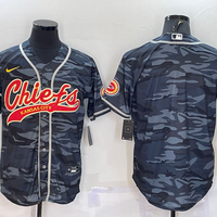 Men's Kansas City Chiefs Grey Camouflage Blank Jersey1