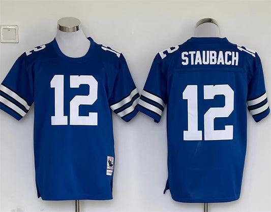Men's Dallas Cowboys Roger Staubach Mitchell & Ness Blue Legacy Replica Jersey1