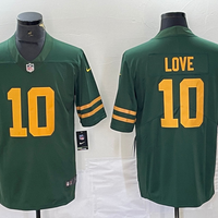 Men's Green Bay Packers Jordan Love #10 Green Alternate Game Jersey1