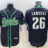 Men's Philadelphia Eagles Miles Sanders #26 Black Game Jersey1 Joint Edition