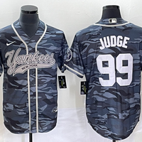 Men's New York Yankees Aaron Judge #99 Grey Camouflage Player Jersey1 Joint Edition