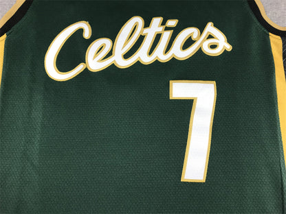 Men's Boston Celtics Jaylen Brown #7 Green 2022/23 Swingman Jersey1 - City Edition