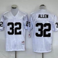 Men's Oakland Raiders Marcus Allen Mitchell & Ness White Legacy Replica Jersey1