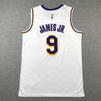 Men's Los Angeles Lakers Bronny James #9 White Swingman Player Jersey1 - Association Edition