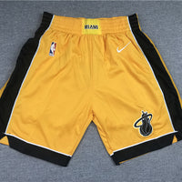 Men's Miami Heat Yellow 2020/21 Earned Edition Basketball Shorts1