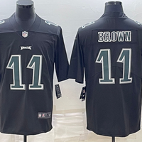 Men's Philadelphia Eagles A.J. Brown #11 Black Fashion Game Jersey1