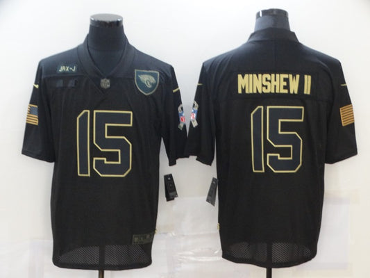 Men's Jacksonville Jaguars Gardner Minshew II #15 Black Game Jersey1