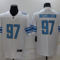 Men's Detroit Lions Aidan Hutchinson #97 White Game Jersey1