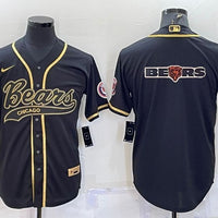 Men's Chicago Bears Black Game Jersey1