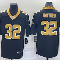 Men's New Orleans Saints Tyrann Mathieu #32 Black Game Jersey1