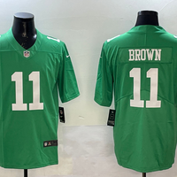 Men's Philadelphia Eagles A.J. Brown #11 Green Game Jersey