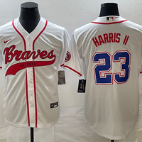 Men's Atlanta Braves Michael Harris II #23 White Replica Player Jersey1 Joint Edition
