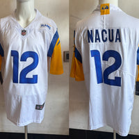 Men's Los Angeles Rams Puka Nacua #12 White Player Jersey