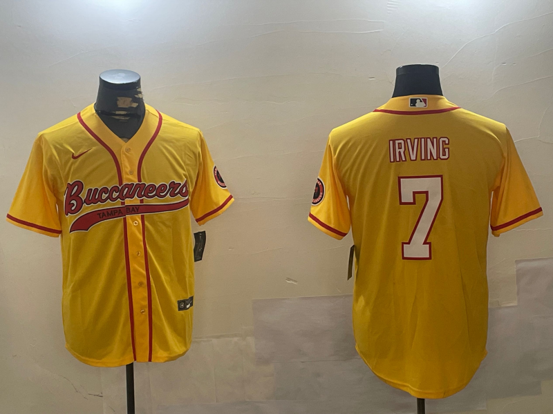 Men's Tampa Bay Buccaneers Bucky Irving #7 Yellow Game Jersey1