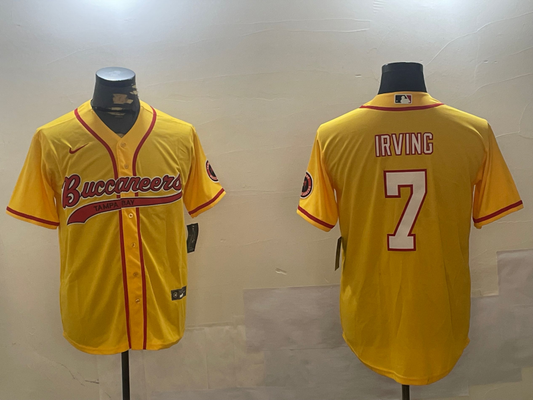 Men's Tampa Bay Buccaneers Bucky Irving #7 Yellow Game Jersey1