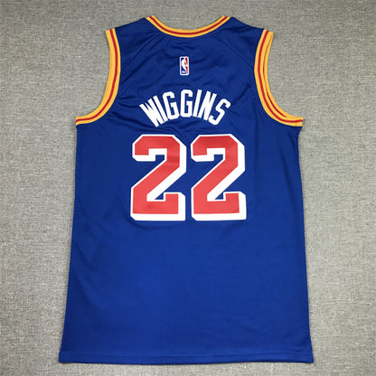 Men's Golden State Warriors Andrew Wiggins #22 Blue Swingman Jersey1
