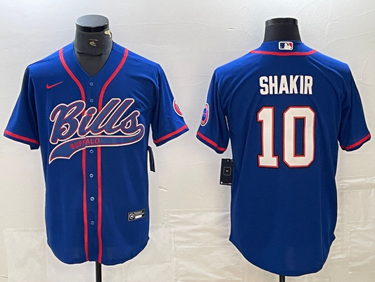 Men's Buffalo Bills Khalil Shakir #10 Royal Player Jersey1 Joint Edition