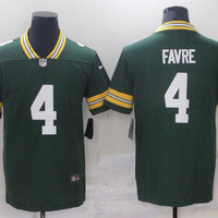 Men's Green Bay Packers Brett Favre #4 Green Game Player Jersey1