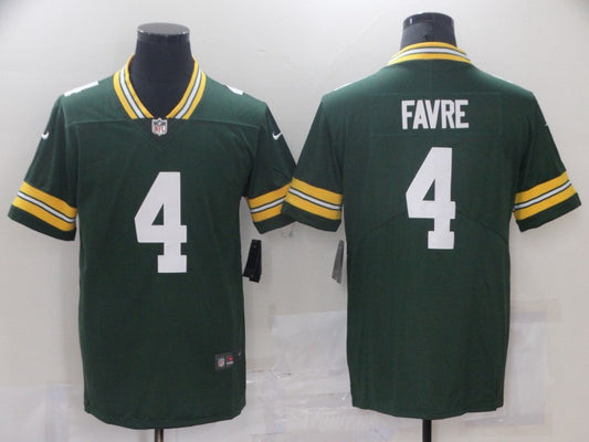 Men's Green Bay Packers Brett Favre #4 Green Game Player Jersey1