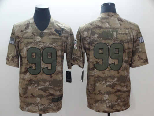 Men's Houston Texans J.J. Watt #99 Camouflage Game Jersey1