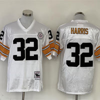 Men's Pittsburgh Steelers Franco Harris Mitchell & Ness White Legacy Replica Jersey1