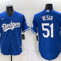 Men's Los Angeles Dodgers Alex Vesia #51 Royal Replica Player Jersey