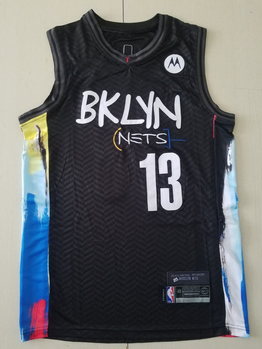 Men's Brooklyn Nets James Harden Black 2020/21 Fashion Jersey1 - City Edition