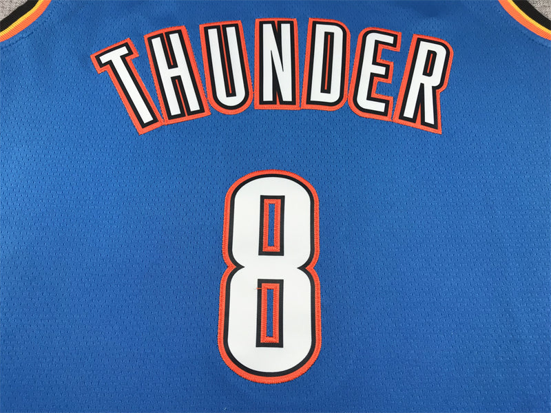 Men's Oklahoma City Thunder Jalen Williams #8 Blue Swingman Jersey1 - Icon Edition
