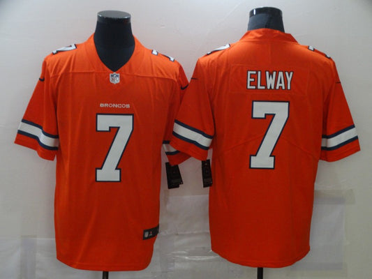 Men's Denver Broncos John Elway #7 Orange Game Player Jersey1