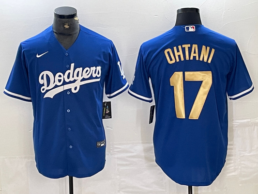 Men's Los Angeles Dodgers Shohei Ohtani Blue Player Game Jersey1
