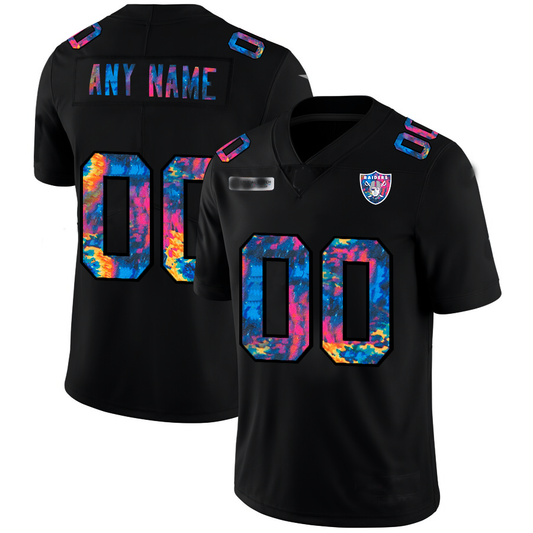 Custom1 Las Vegas Raiders Multi-Color Black 2020 Crucial Catch Vapor Untouchable Limited Jersey1 Stitched American Football Jerseys