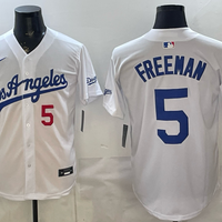 Men's Los Angeles Dodgers Freddie Freeman #5 White Alternate Replica Jersey
