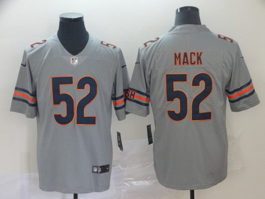 Men's Chicago Bears Khalil Mack #52 Gray Player Game Jersey1